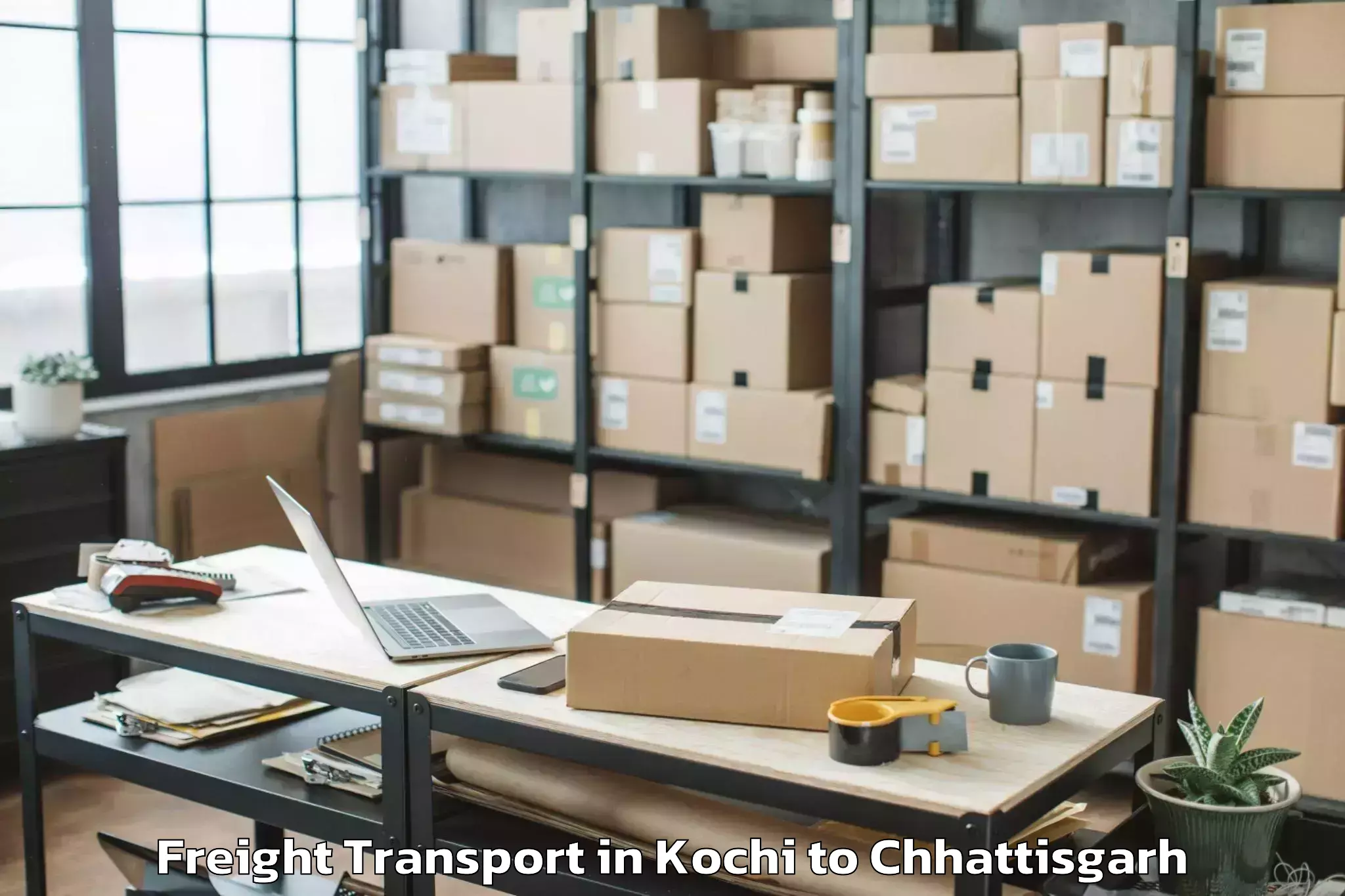 Kochi to Itm University Raipur Raipur Freight Transport